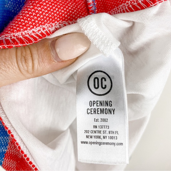 Opening Ceremony Tape Logo Tee T-Shirt Short Sleeve New With Tags - Picture 10 of 10